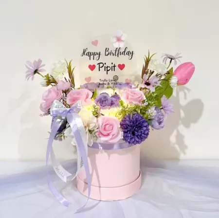 Bloom Box Akrilik Ucapan Ulang Tahun Mangga Besar